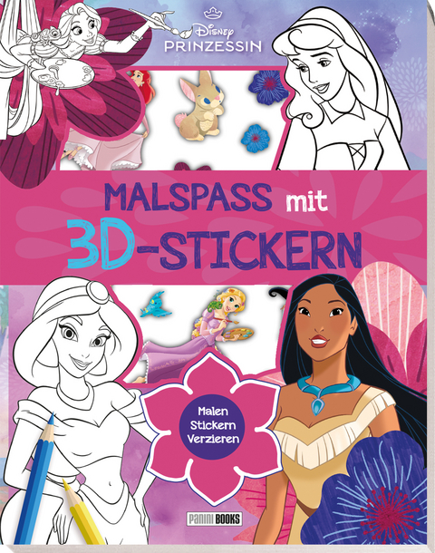 Disney Prinzessin: Malspa&szlig; mit 3D-Stickern -  DISNEY,  Panini