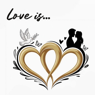 Love is ... Original guest book for the wedding, the engagement or the anniversary of a wedding or a life partnership with stylish image motives for getting inspiration on the various aspects of love for small and big celebrations