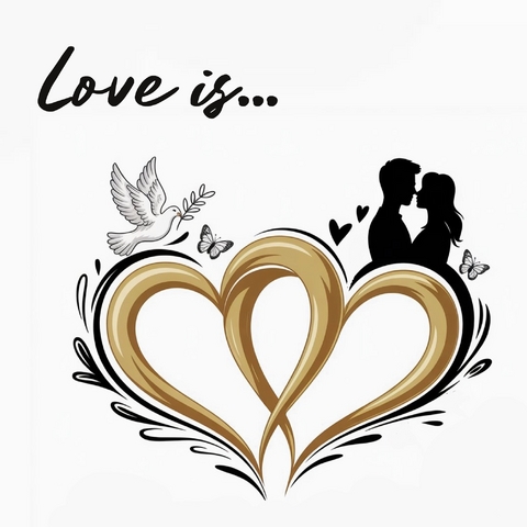 Love is ... Original guest book for the wedding, the engagement or the anniversary of a wedding or a life partnership with stylish image motives for getting inspiration on the various aspects of love for small and big celebrations - HEART PAPERS