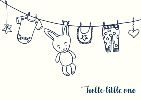 "Hello little one" Gru&szlig;karte