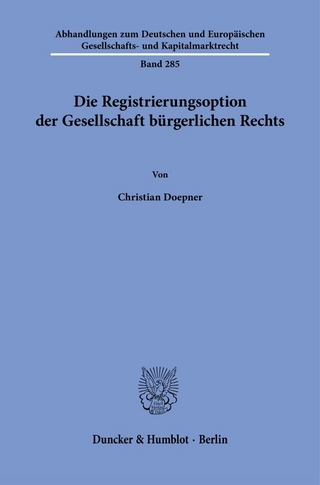Die Registrierungsoption der Gesellschaft bürgerlichen Rechts