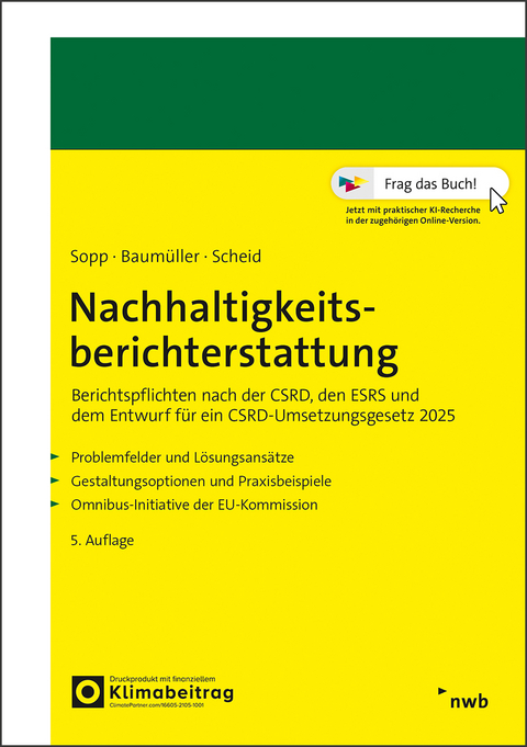 Nachhaltigkeitsberichterstattung - Karina Sopp, Josef Baum&uuml;ller, Oliver Scheid
