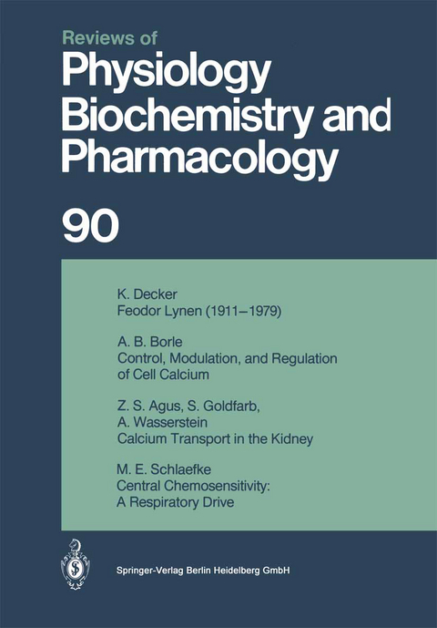 Reviews of Physiology, Biochemistry and Pharmacology - R. H. Adrian, H. zur Hausen, E. Helmreich, H. Holzer, R. Jung, O. Krayer, R. J. Linden, P. A. Miescher, J. Piiper, H. Rasmussen, A. E. Renold, U. Trendelenburg, K. Ullrich, W. Vogt, A. Weber