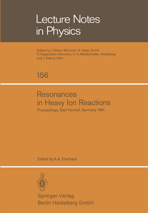 Resonances in Heavy Ion Reactions - 