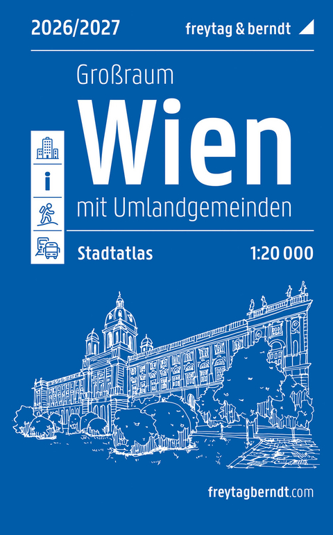 Wien Großraum, Städteatlas 1:20.000, 2026/2027, freytag & berndt