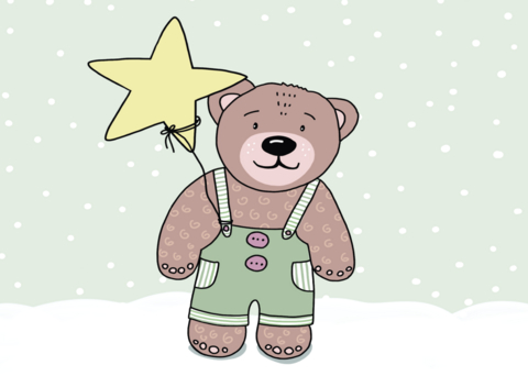 Gru&szlig;karte Weihnachten B&auml;r
