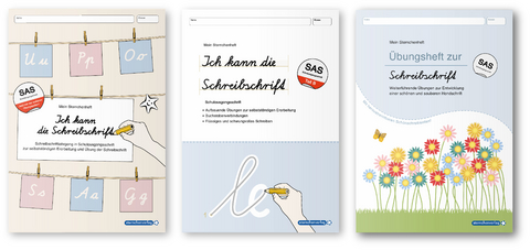 Ich kann die Schreibschrift SAS + Übungsheft 1 und 2 - Schulausgangsschrift - 3 Hefte - Katrin Langhans