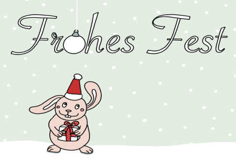 Gru&szlig;karte Weihnachten Hase