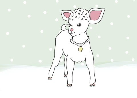 Gru&szlig;karte Weihnachten Lamm