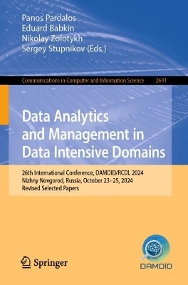Data Analytics and Management in Data Intensive Domains
