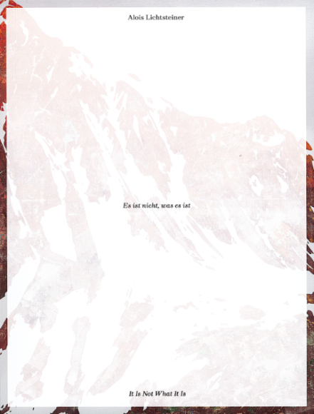 Alois Lichsteiner. Es ist nicht, was es ist - 