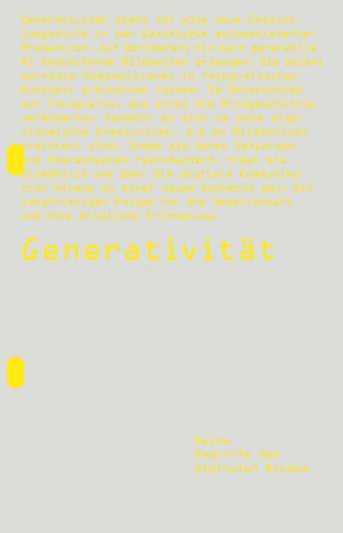 Generativit&auml;t - Matthias Bruhn Weinstock;  Katharina