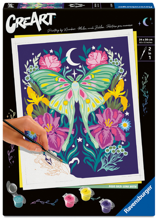 CreArt, Malen nach Zahlen Adults Trend - Pixie Cold: Luna-Motte