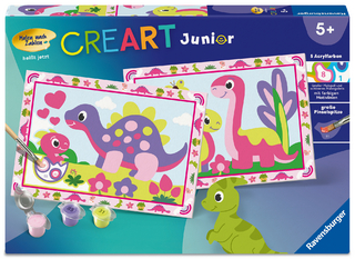 CreArt, Malen nach Zahlen Junior - Bunte Dinosaurier