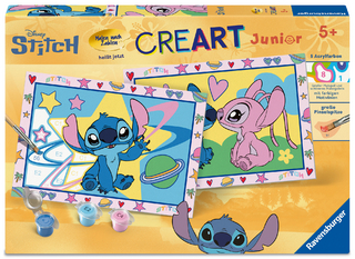 CreArt, Malen nach Zahlen Junior - Disney Stitch & Angel