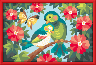 CreArt, Malen nach Zahlen Kinder - Bunte Vögel