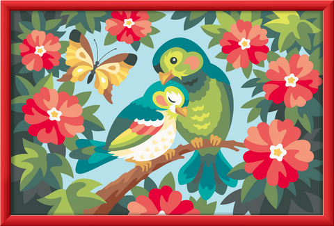 CreArt, Malen nach Zahlen Kinder - Bunte V&ouml;gel