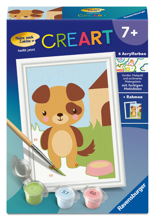 CreArt, Malen nach Zahlen Kinder - Süßer Hund