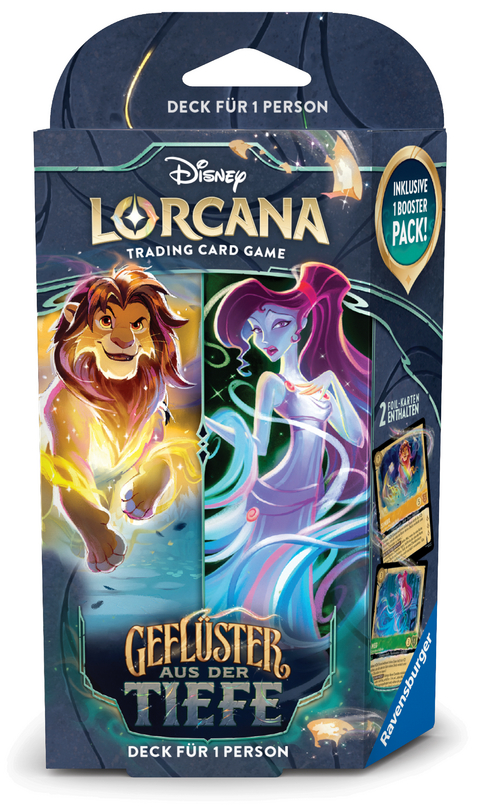 Disney Lorcana TCG: Gefl&uuml;ster aus der Tiefe - Einzelspieler Deck Bernstein und Smaragd (Deutsch)