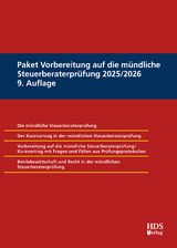 Paket Vorbereitung auf die mündliche Steuerberaterprüfung 2025/2026 - Dauber, Harald; Holzner, Christiane; Fränznick, Thomas; Hellmer, Jörg W.; Schröder, Heiko; Wall, Woldemar; Kaponig, Andre; Spegele, Martin; Jordan, Markus; Voos, Christoph; Kollmar, Jens; Maier, Hartwig; Hellerforth, Michaela; Radeisen, Rolf-Rüdiger; Murrer, Georg; Herzberg, Anja; Michel, Christian