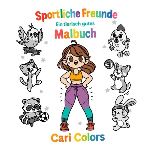 Sportliche Freunde - Ein tierisch gutes Malbuch - Cari Colors