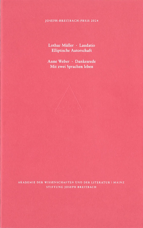 Joseph-Breitbach-Preis 2024 - Lothar M&uuml;ller, Anne Weber