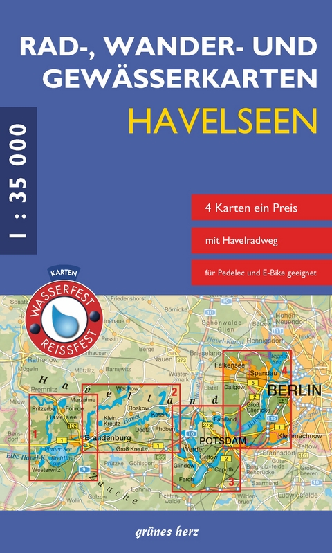 Rad-, Wander- und Gew&auml;sserkarten Havelseen