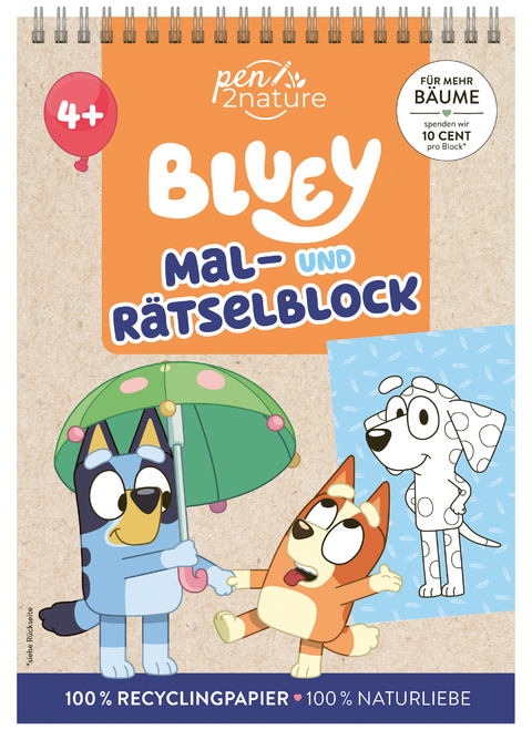 Bluey Mal- und R&auml;tselblock