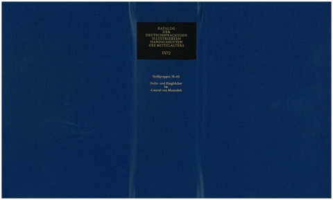 Katalog der illustrierten Handschriften des Mittelalters Einbanddecke f&uuml;r Band 4 Teilband 2