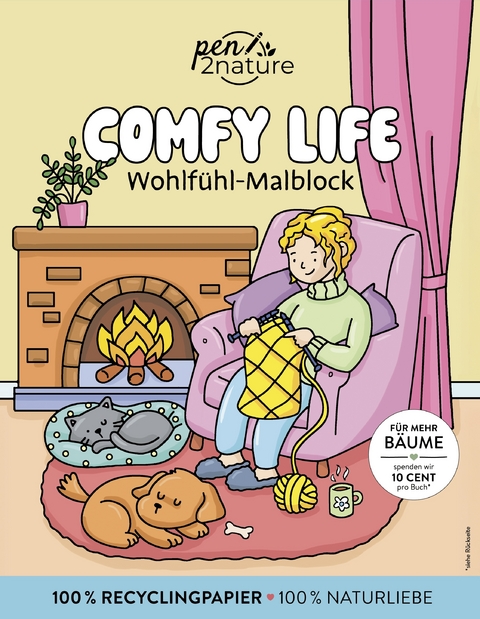Comfy Life: Wohlfühl-Malblock Cozy Coloring | Ausmalen und entspannen
