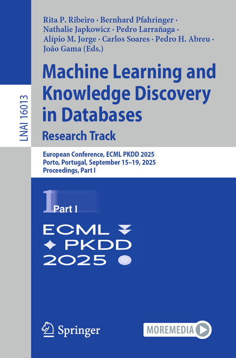 Machine Learning and Knowledge Discovery in Databases. Research Track - 