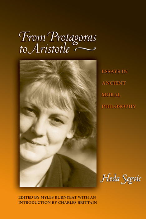 From Protagoras to Aristotle - Heda Segvic