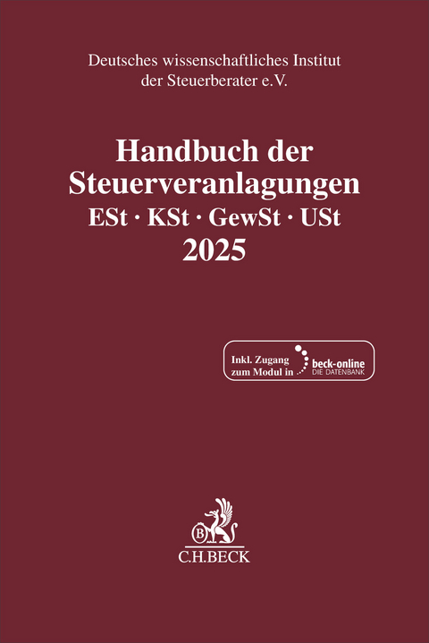 Handbuch der Steuerveranlagungen - 