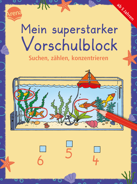 Mein superstarker Vorschulblock. Suchen, zählen, konzentrieren - Katrin Merle, Katja Schmiedeskamp, Ina Hoffmann