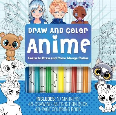 Draw & Color Anime Kit -  Editors of Chartwell Books