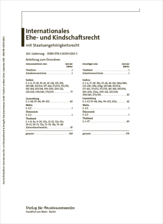 Internationales Ehe- und Kindschaftsrecht mit Staatsangehörigkeitsrecht