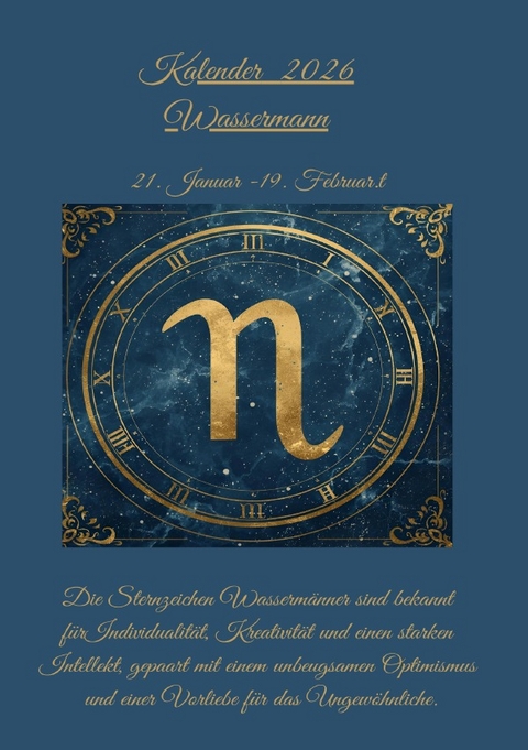 Sternzeichen Wassermann Kalender 2026 - Elke Strobel
