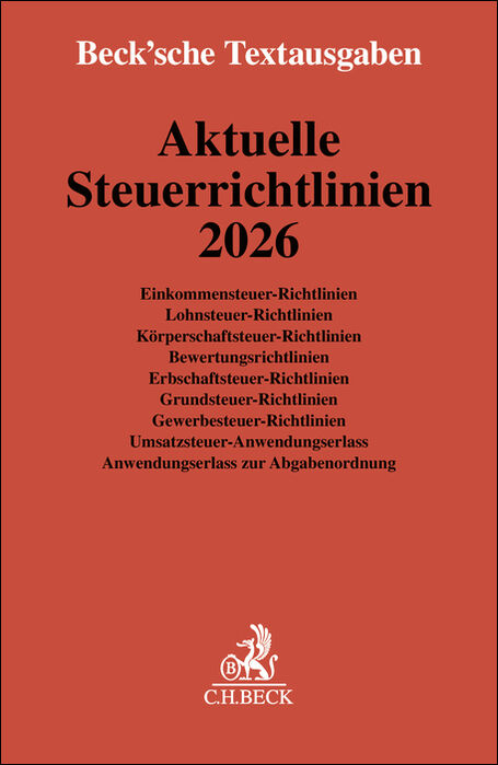 Aktuelle Steuerrichtlinien 2026