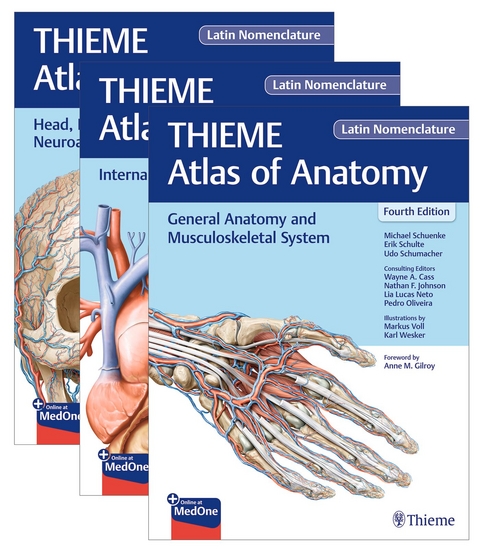 THIEME Atlas of Anatomy, Latin Nomenclature, Three Volume Set - Michael Schuenke, Erik Schulte, Udo Schumacher