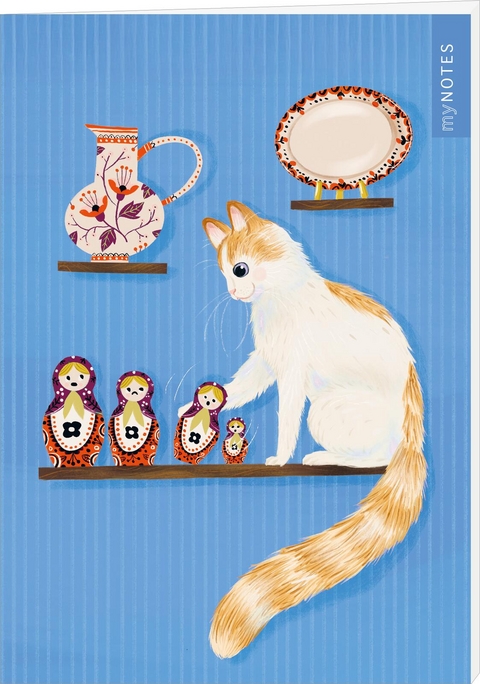 myNOTES Papeterie: Notizheft Katzen regieren die Welt - Katzenspiel