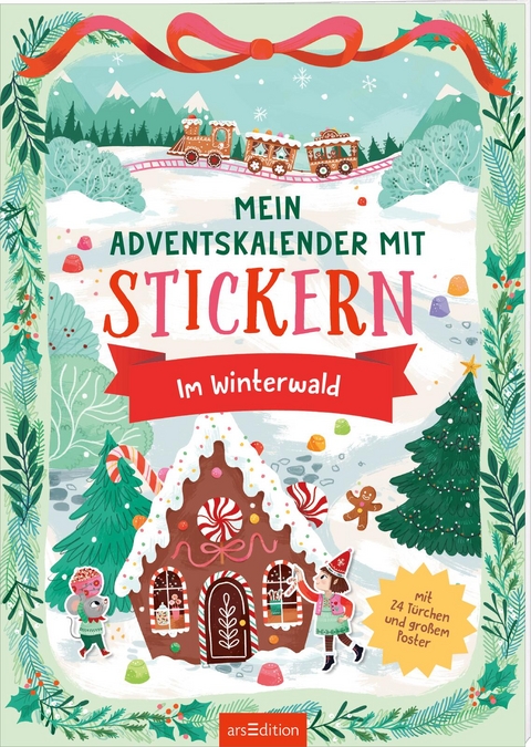 Mein Adventskalender mit Stickern &ndash; Im Winterwald