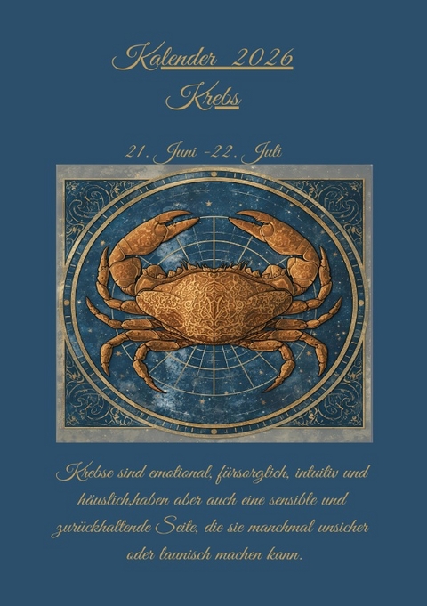 Sternzeichen Krebs Kalender 2026 - Elke Strobel