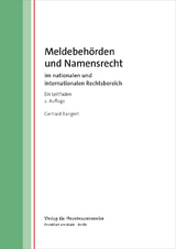 Meldebehörden und Namensrecht - Bangert, Gerhard