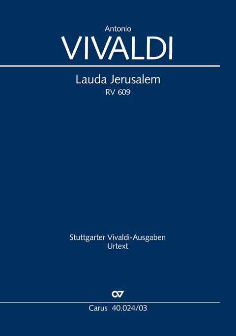 Lauda Jerusalem (Klavierauszug) - Antonio Vivaldi