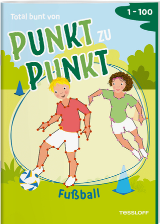 Total bunt von Punkt zu Punkt. Fußball. Von 1 bis 100