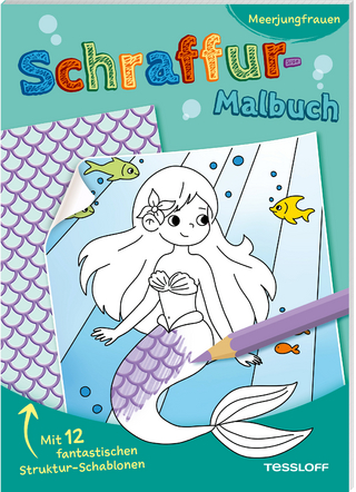 Schraffur-Malbuch. Meerjungfrauen