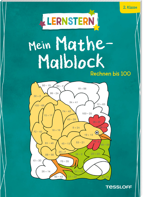 LERNSTERN. Mein Mathe-Malblock. Rechnen bis 100 - Sabine Schwertf&uuml;hrer