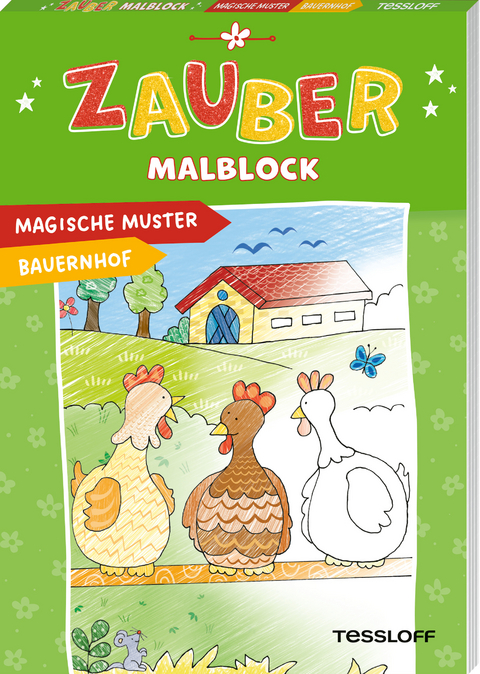 Zaubermalblock. Magische Muster. Bauernhof
