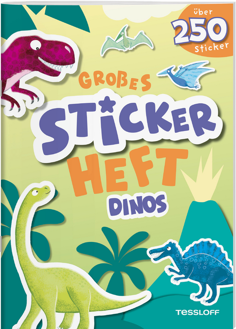 Gro&szlig;es Stickerheft. Dinos