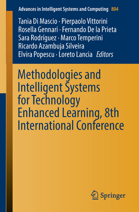 Methodologies and Intelligent Systems for Technology Enhanced Learning, 8th International Conference - 